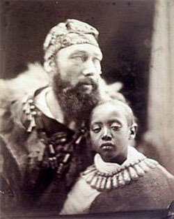 Prince Alemayehu with Capitain Spedy